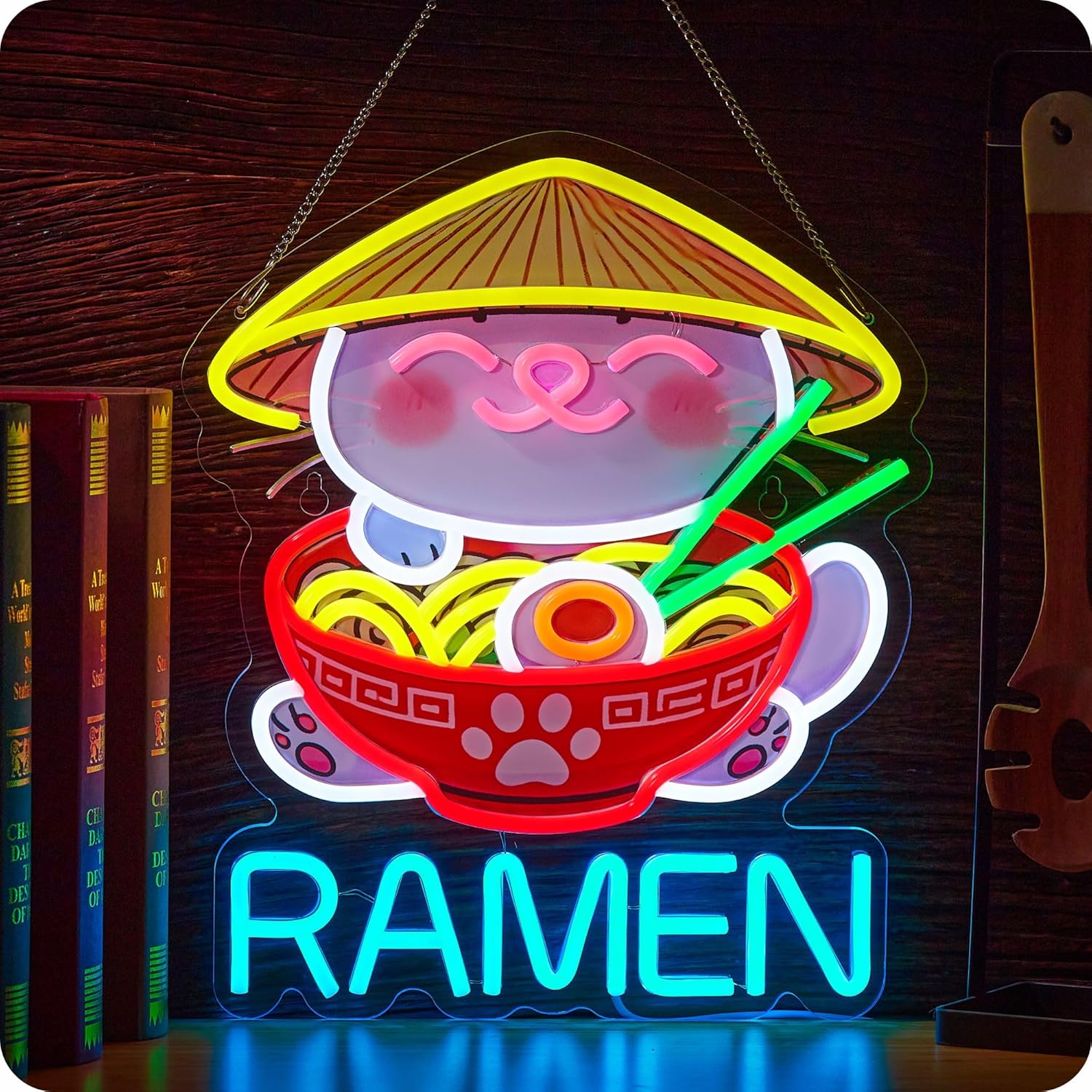 Fortune Cat Ramen Neon Sign Ja - مراجعة Neon Sign Party وسعره