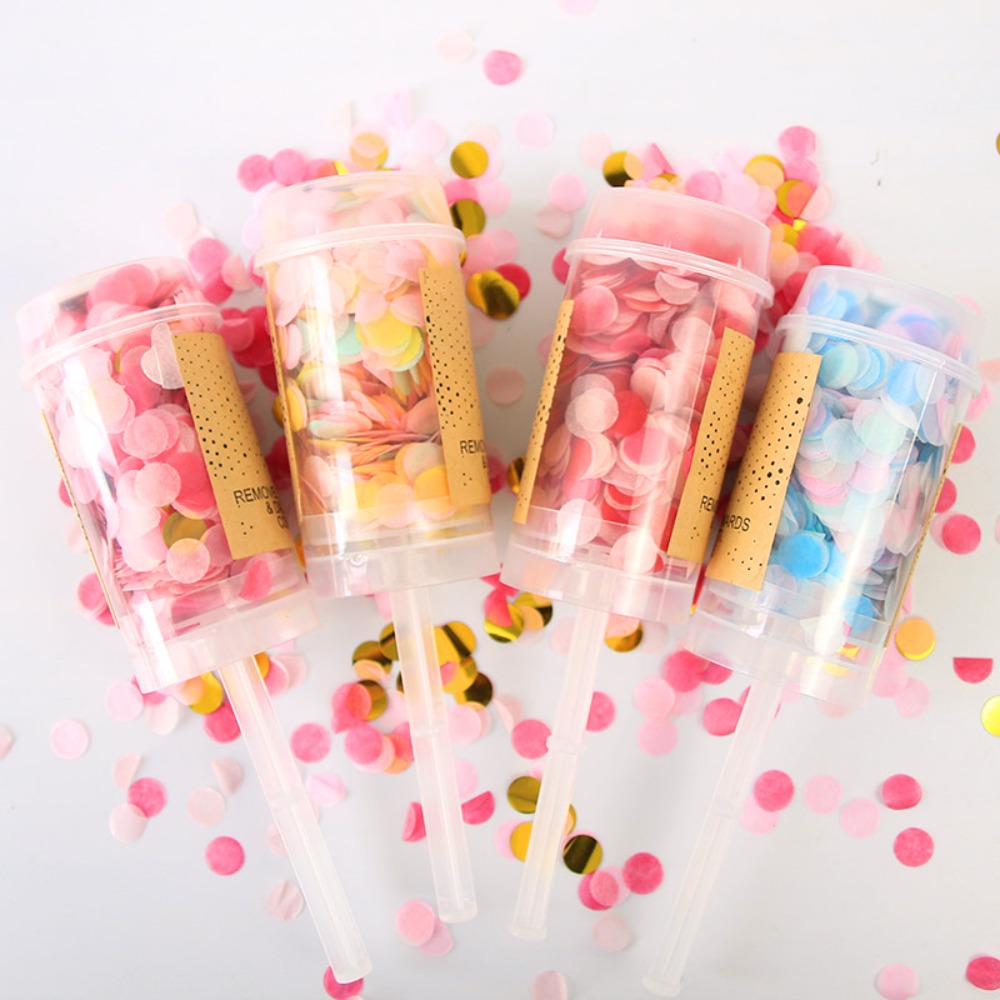 1Pcs Round Push Up Confetti Po - مراجعة Confetti Cannon Tube وسعره