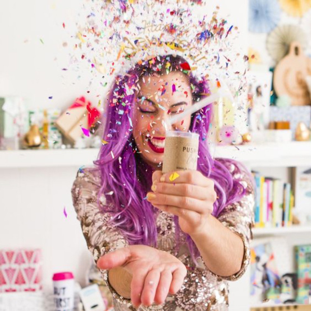 1Pcs Round Push Up Confetti Po - مراجعة Confetti Cannon Tube وسعره