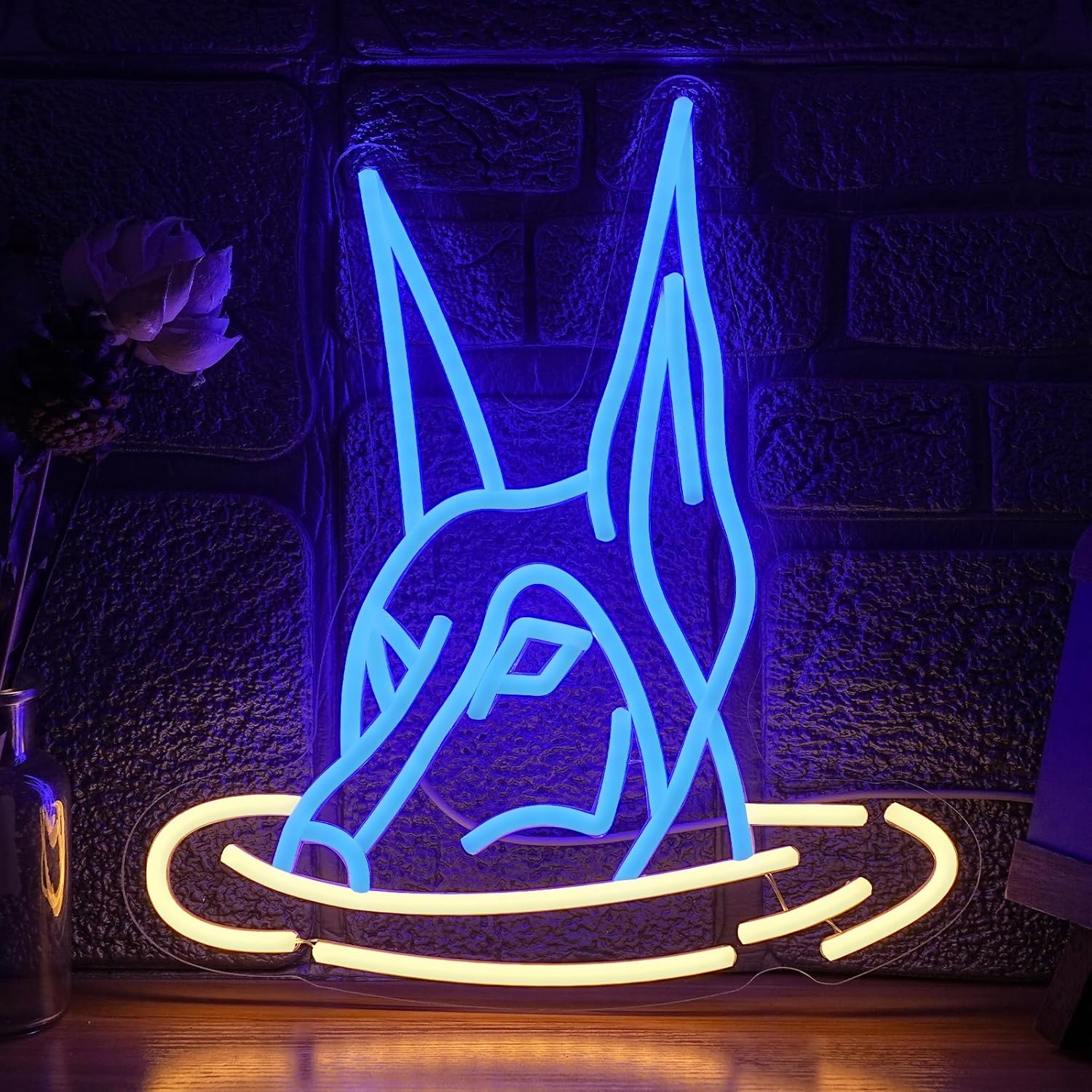 Doberman Dog Neon Sign Art Wal - مراجعة Neon Sign Party وسعره