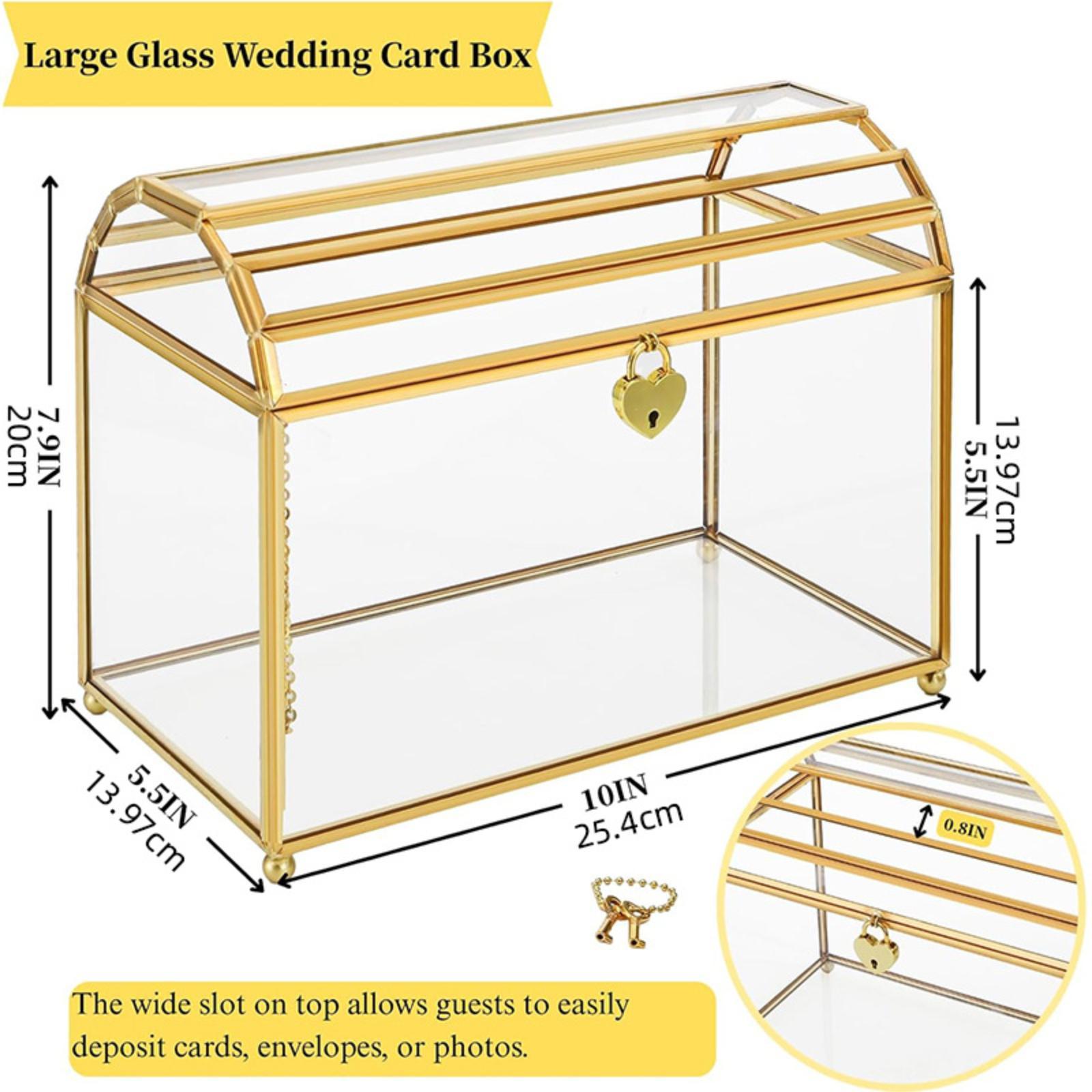 Glass Wedding Card Box Storage - مراجعة Event Party Box وسعره