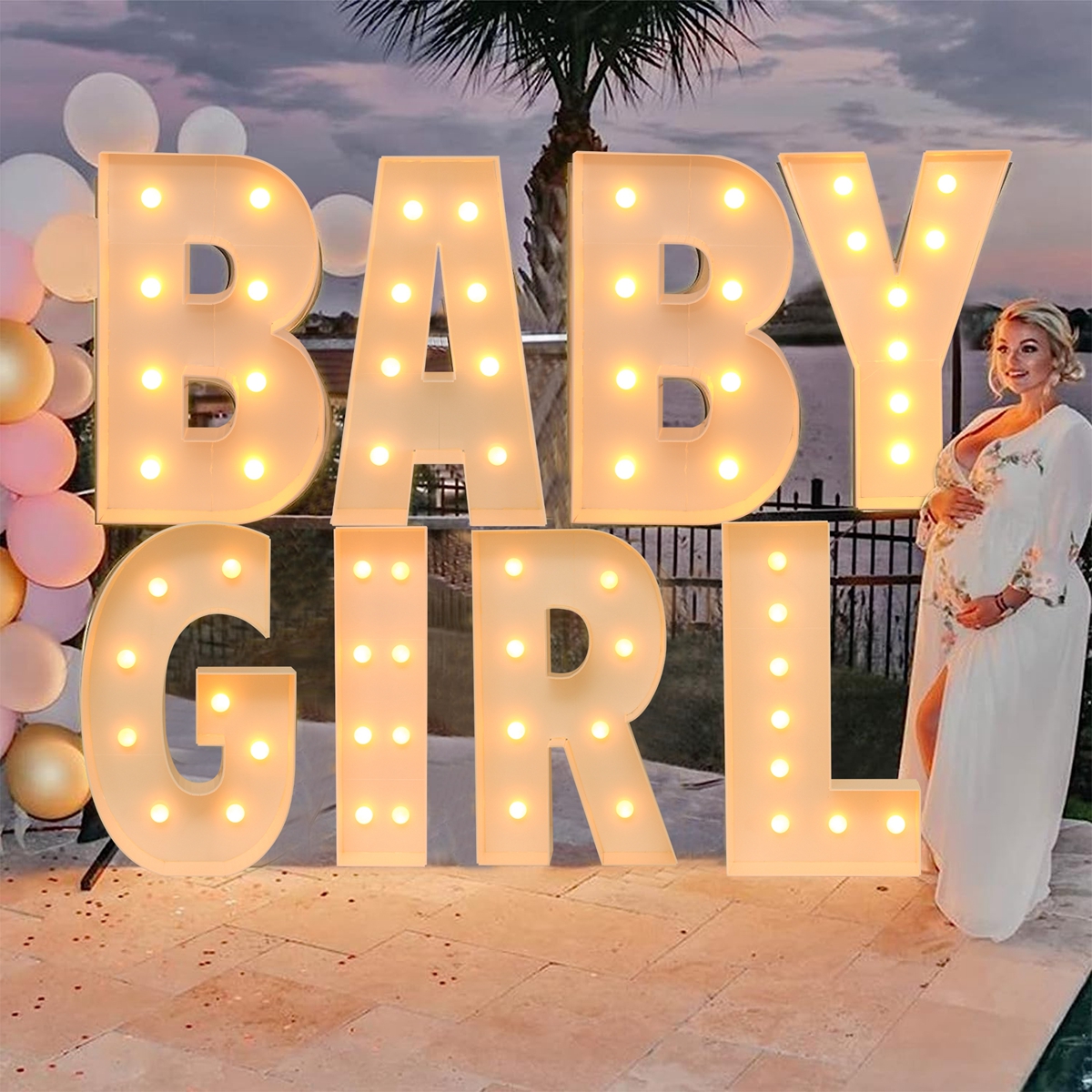 91.5CM Giant Letter Led Light  - مراجعة Led Balloon Light وسعره