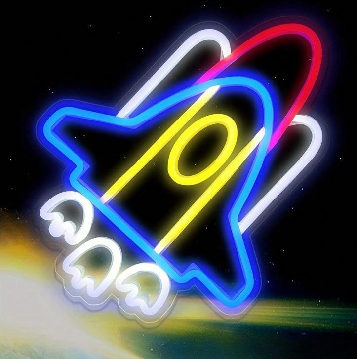 Rocket Neon Sign USB Neon Ligh - مراجعة Neon Sign Party وسعره