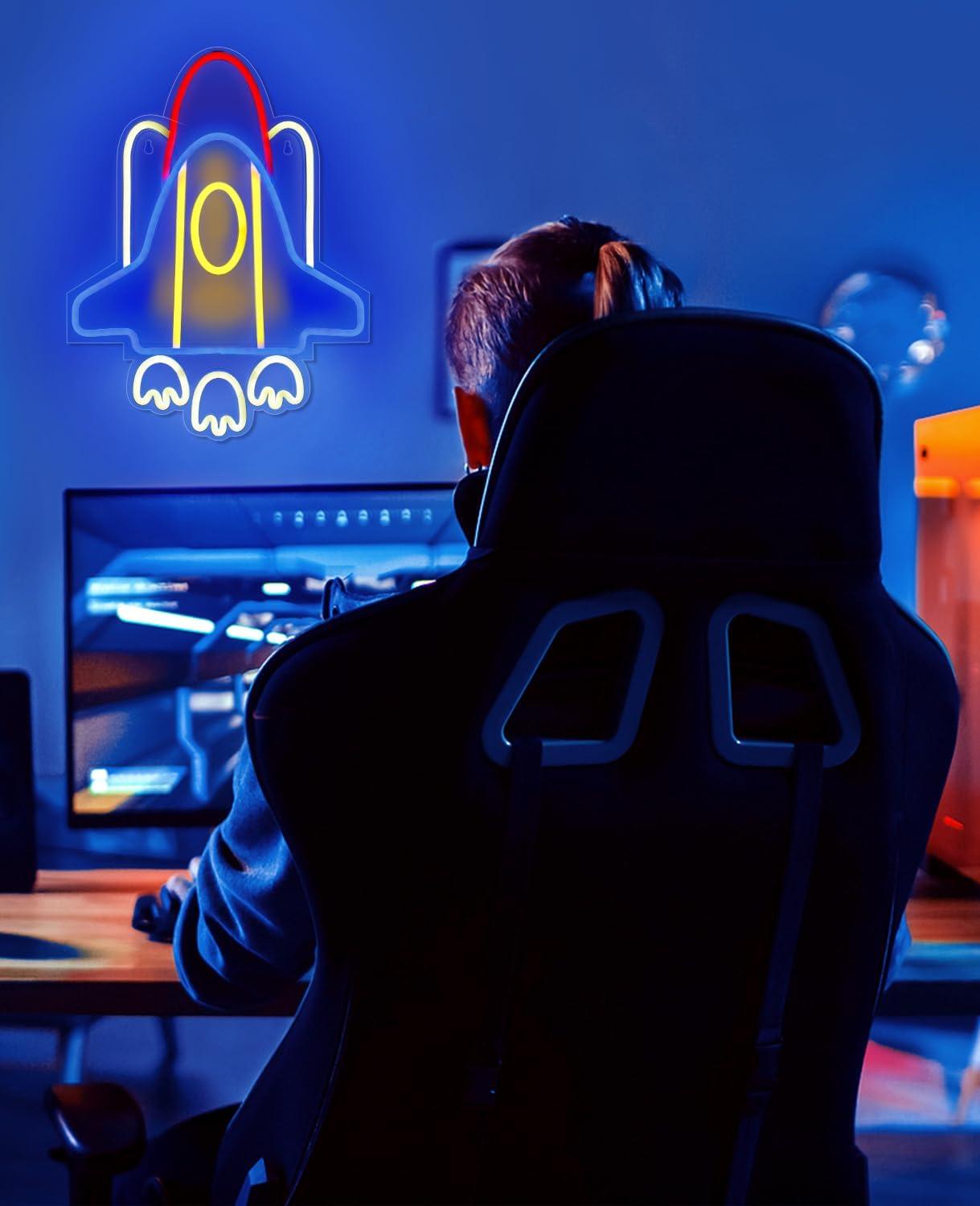 Rocket Neon Sign USB Neon Ligh - مراجعة Neon Sign Party وسعره