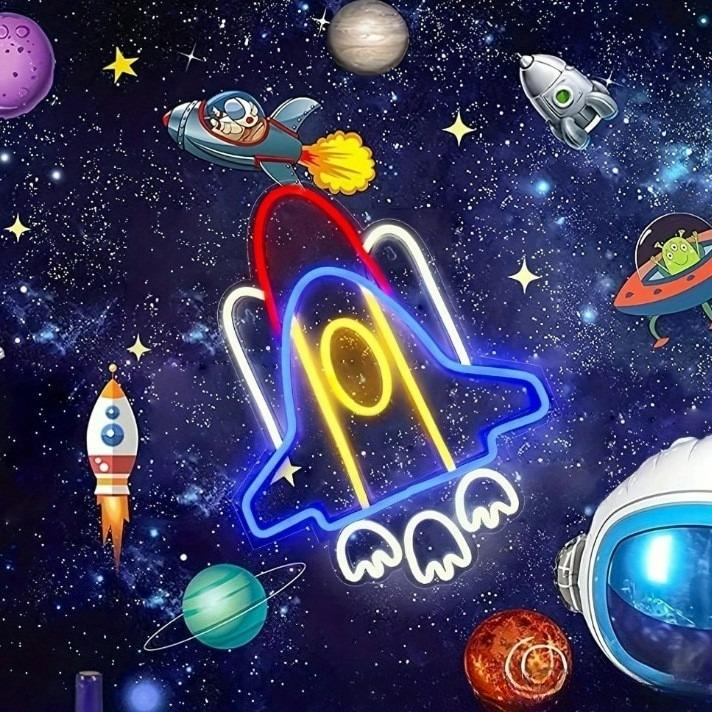 Rocket Neon Sign USB Neon Ligh - مراجعة Neon Sign Party وسعره