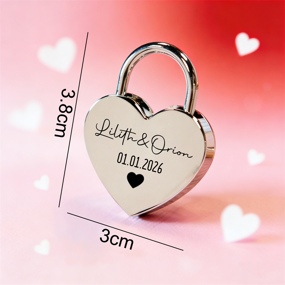 Custom Name Heart-Shaped Padlo - مراجعة Event Party وسعره
