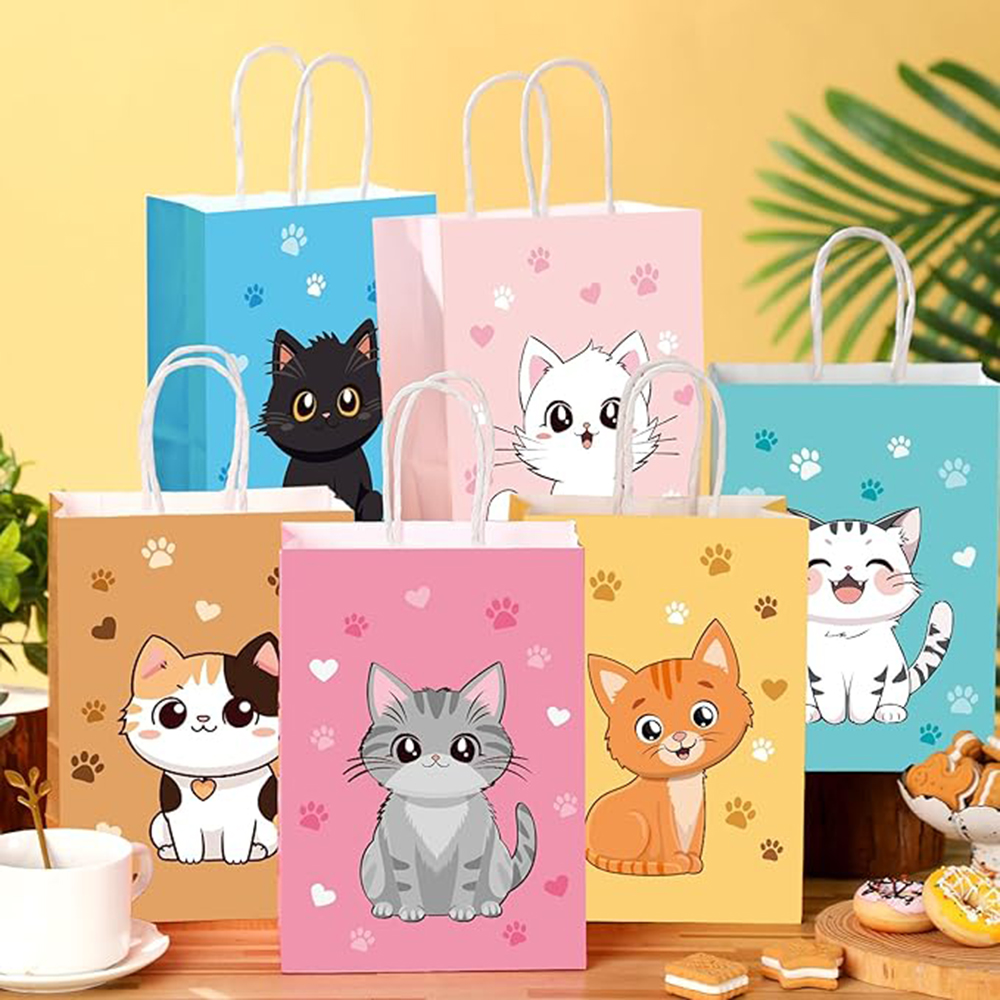 6-48Pcs Colorful Cartoon Cat P - مراجعة Event Party Shop وسعره