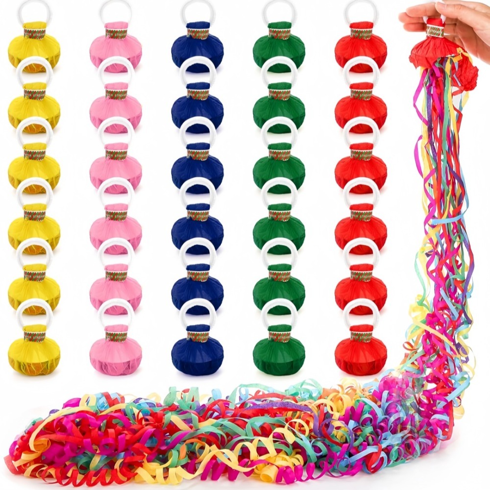 10pcs Hand Throwing Ribbon Pul - مراجعة Confetti Cannon Tube وسعره