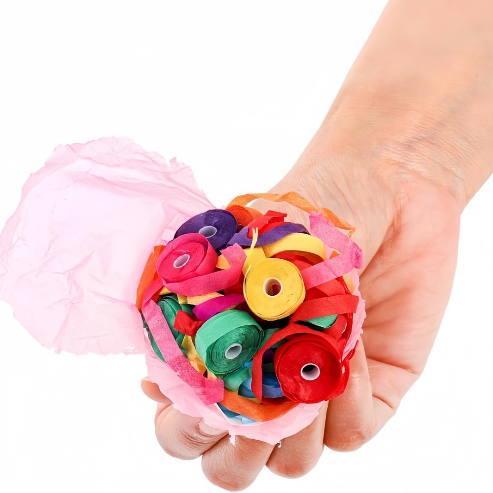 10pcs Hand Throwing Ribbon Pul - مراجعة Confetti Cannon Tube وسعره