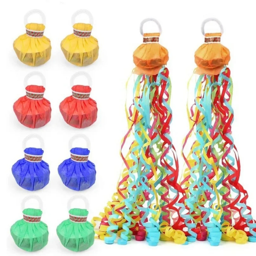 10pcs Hand Throwing Ribbon Pul - مراجعة Confetti Cannon Tube وسعره