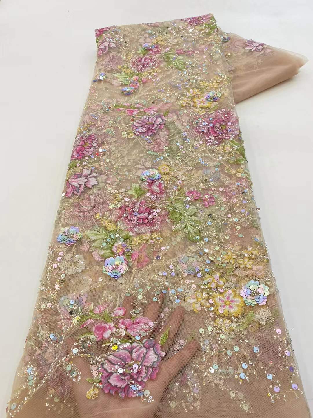 African Lace Fabric 2026 High  - مراجعة Glitter Tablecloth وسعره