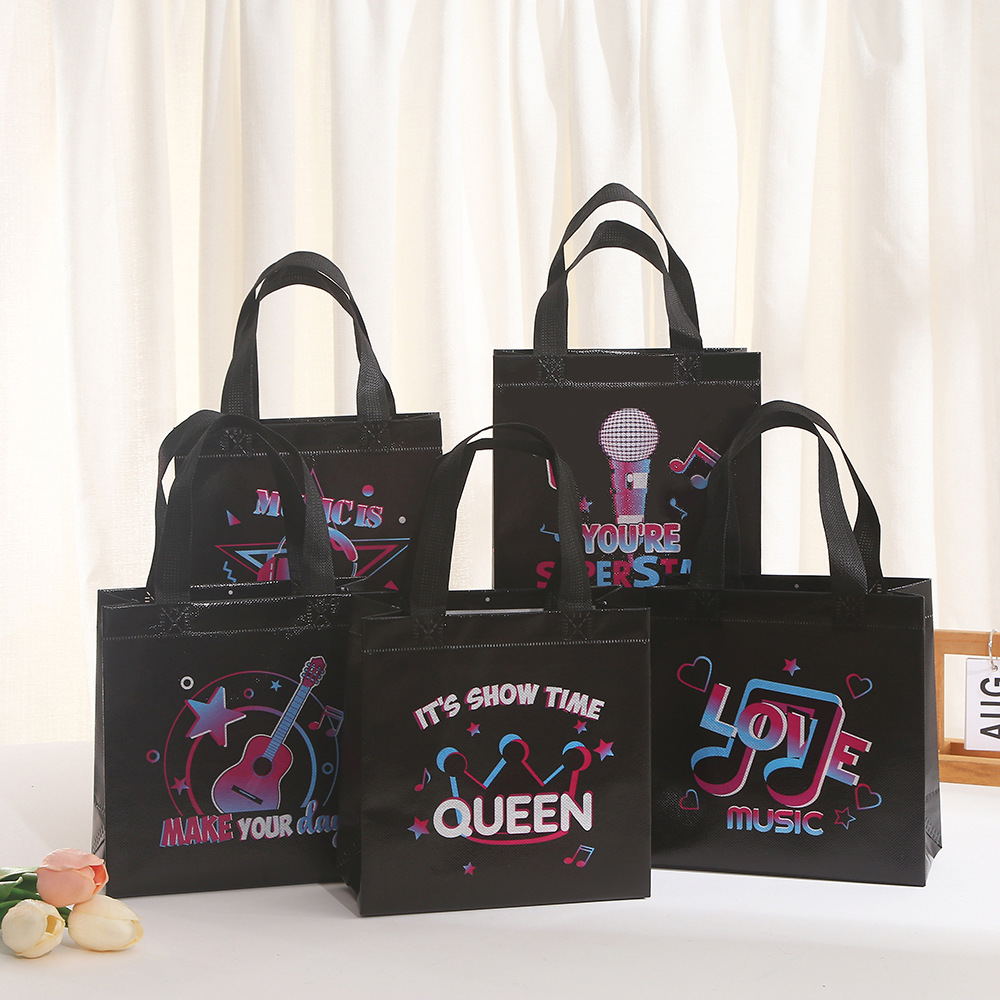 10Pcs Black Let's Rock Music T - مراجعة Event Party Shop وسعره