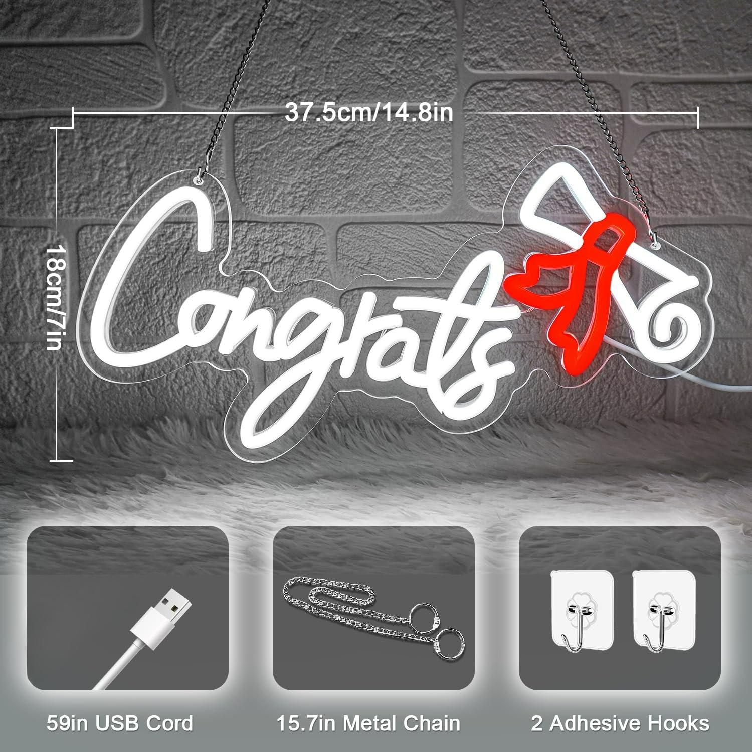 Congrats Graduation Neon Sign  - مراجعة Neon Sign Party وسعره