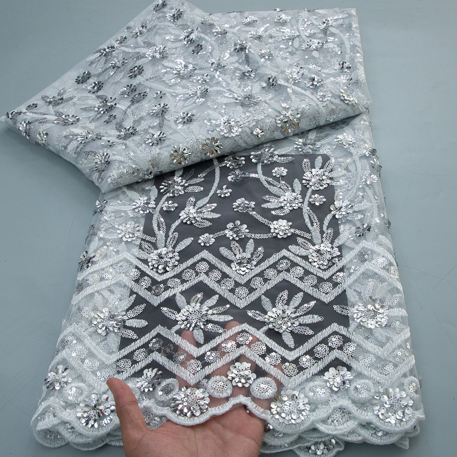 2026 French Sequins Lace Fabri - مراجعة Glitter Tablecloth وسعره