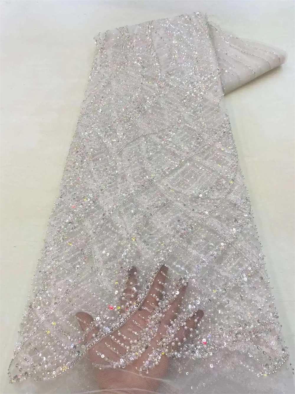 Wholesale 2025 African Sequins - مراجعة Glitter Tablecloth وسعره