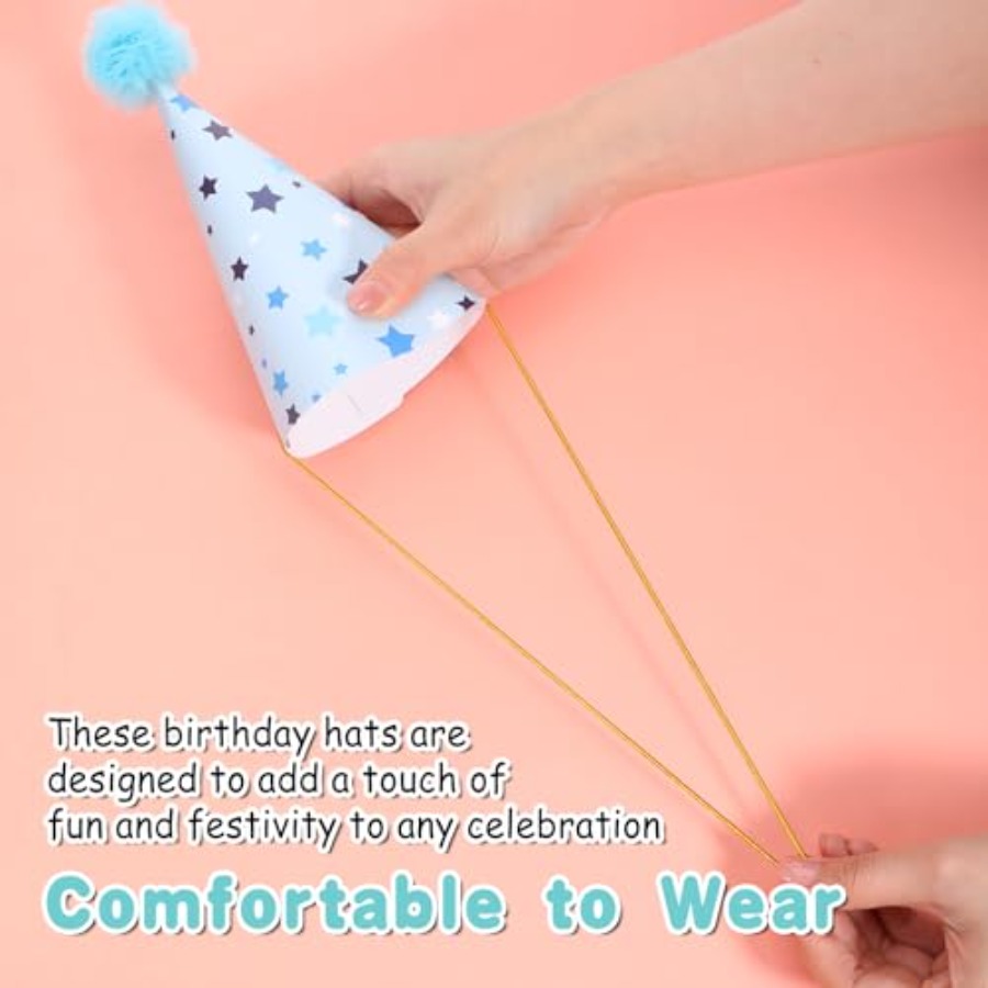10 PCS Birthday Party Hats for - مراجعة Party Hat Cone وسعره
