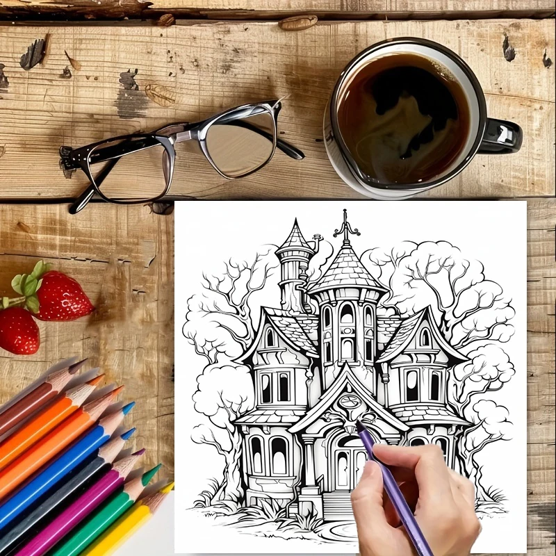 Haunted House Coloring Book fo - مراجعة Supply Event وسعره