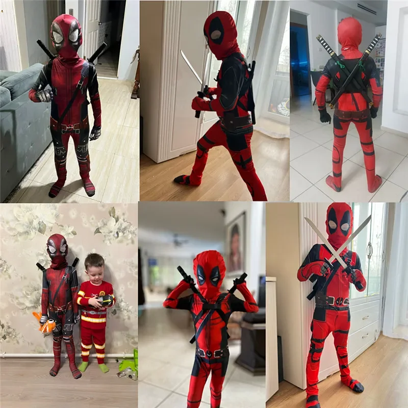 3-12Y Kids Deadpool Costume wi - مراجعة Party Favor Bag وسعره