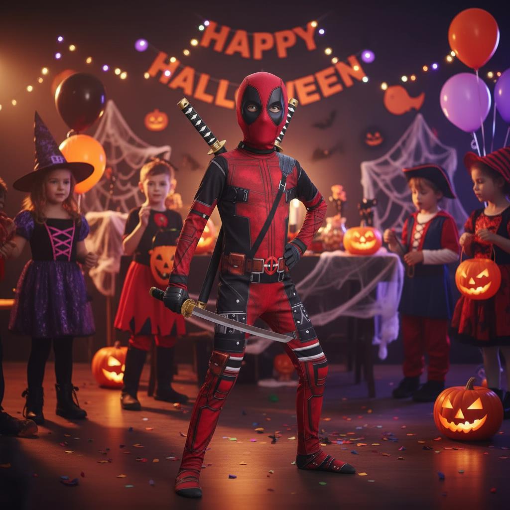 3-12Y Kids Deadpool Costume wi - مراجعة Party Favor Bag وسعره