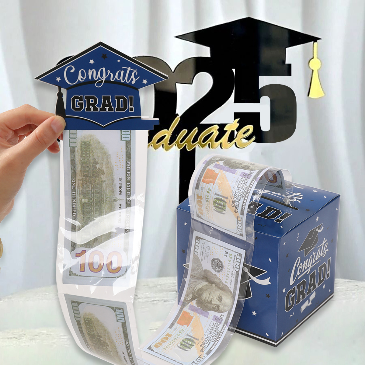 1set Happy Graduation Cash Gif - مراجعة Event Party Box وسعره