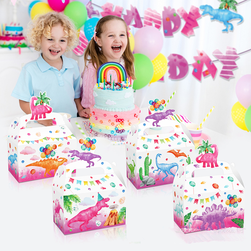 4/24Pcs Pink Dinosaur Candy Bo - مراجعة Event Party Box وسعره