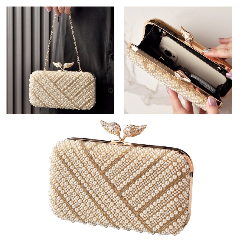 H3CB Elegant Faux Pearls Eveni - مراجعة Event Party Box وسعره