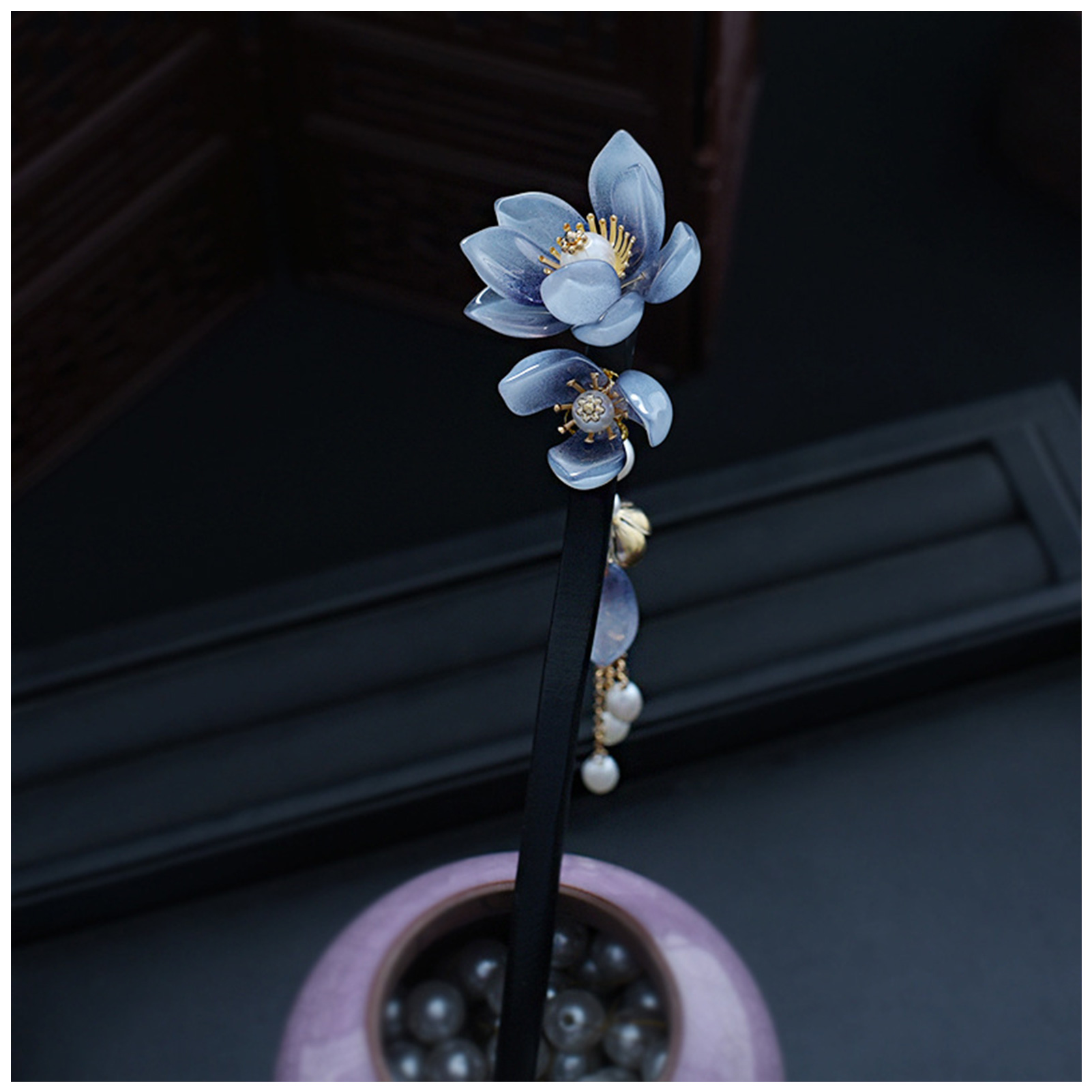 Blue Flower Hair Stick Vintage - مراجعة Event Suppliers وسعره