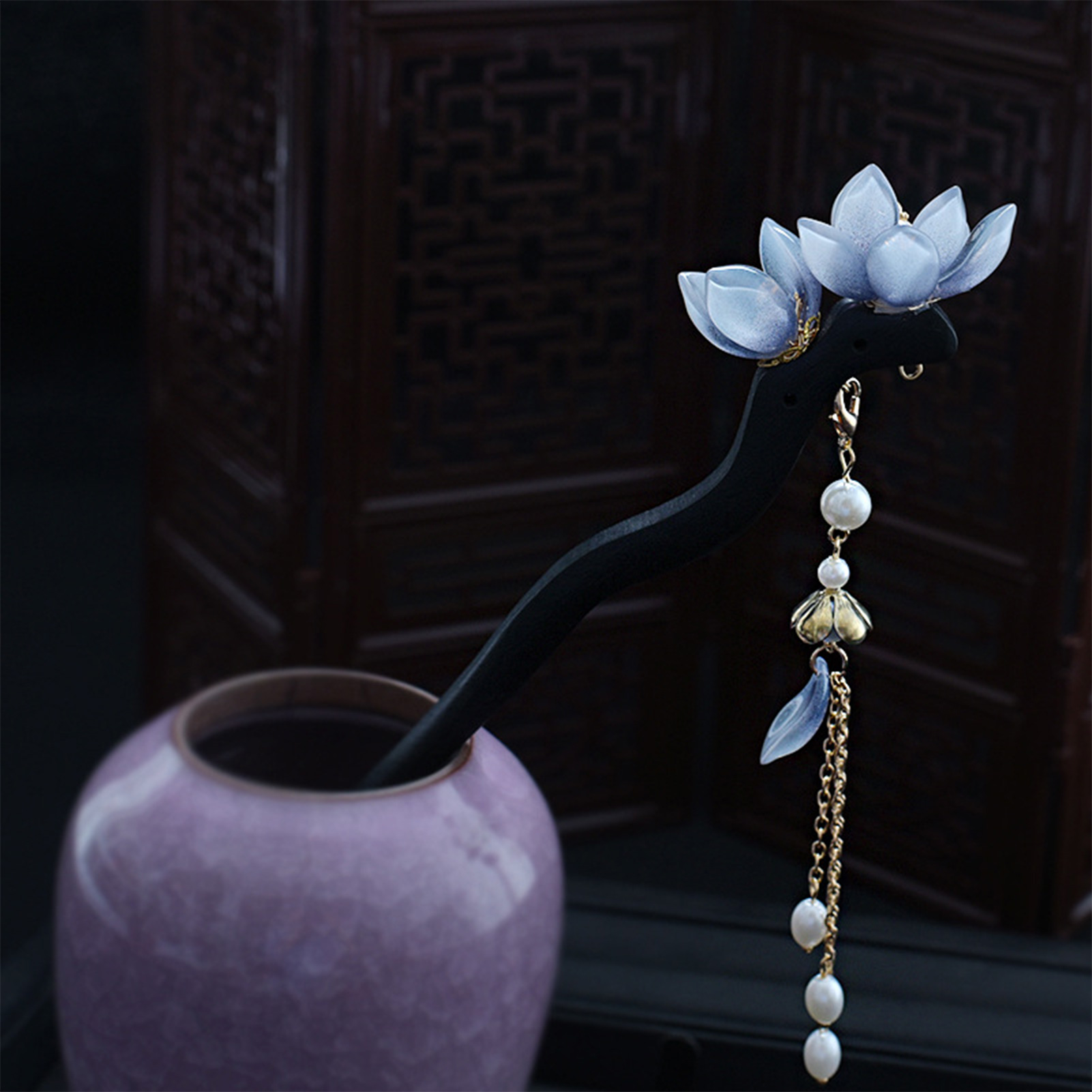 Blue Flower Hair Stick Vintage - مراجعة Event Suppliers وسعره