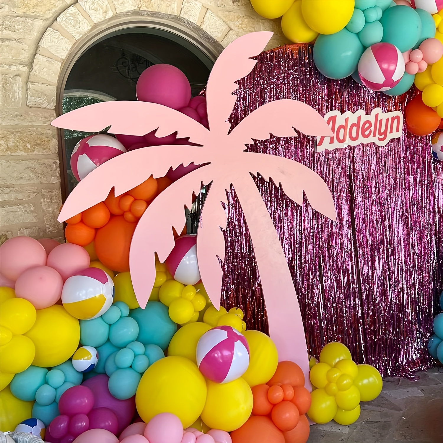 130pcs Pink Yellow Orange Ball - مراجعة Balloon Arch Kit وسعره