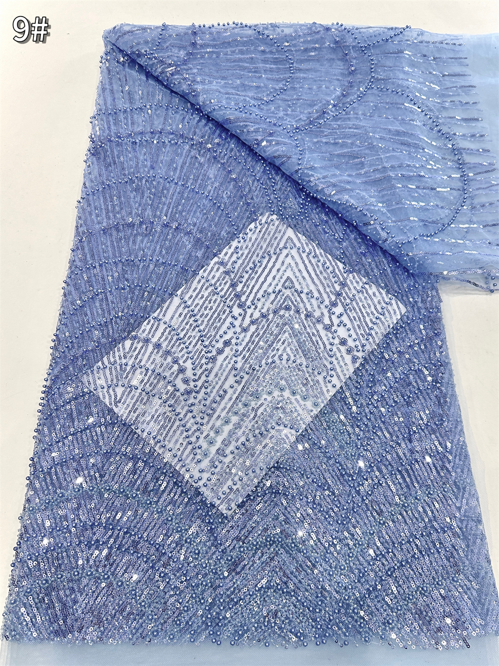 African French Sequined Lace F - مراجعة Glitter Tablecloth وسعره