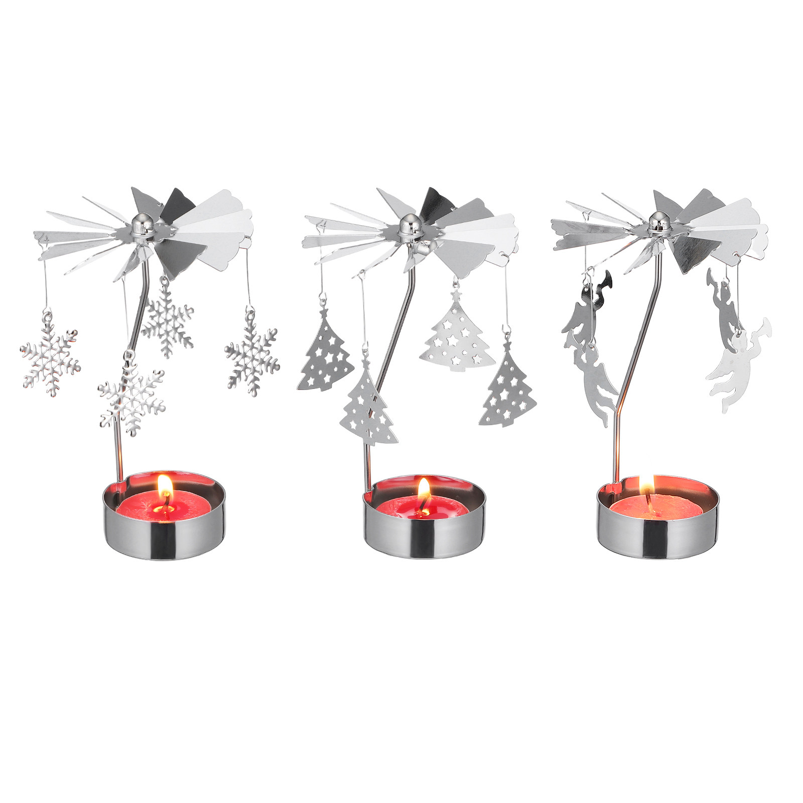 3Pcs Metal Rotating Candlehold - مراجعة Centerpiece Stick وسعره