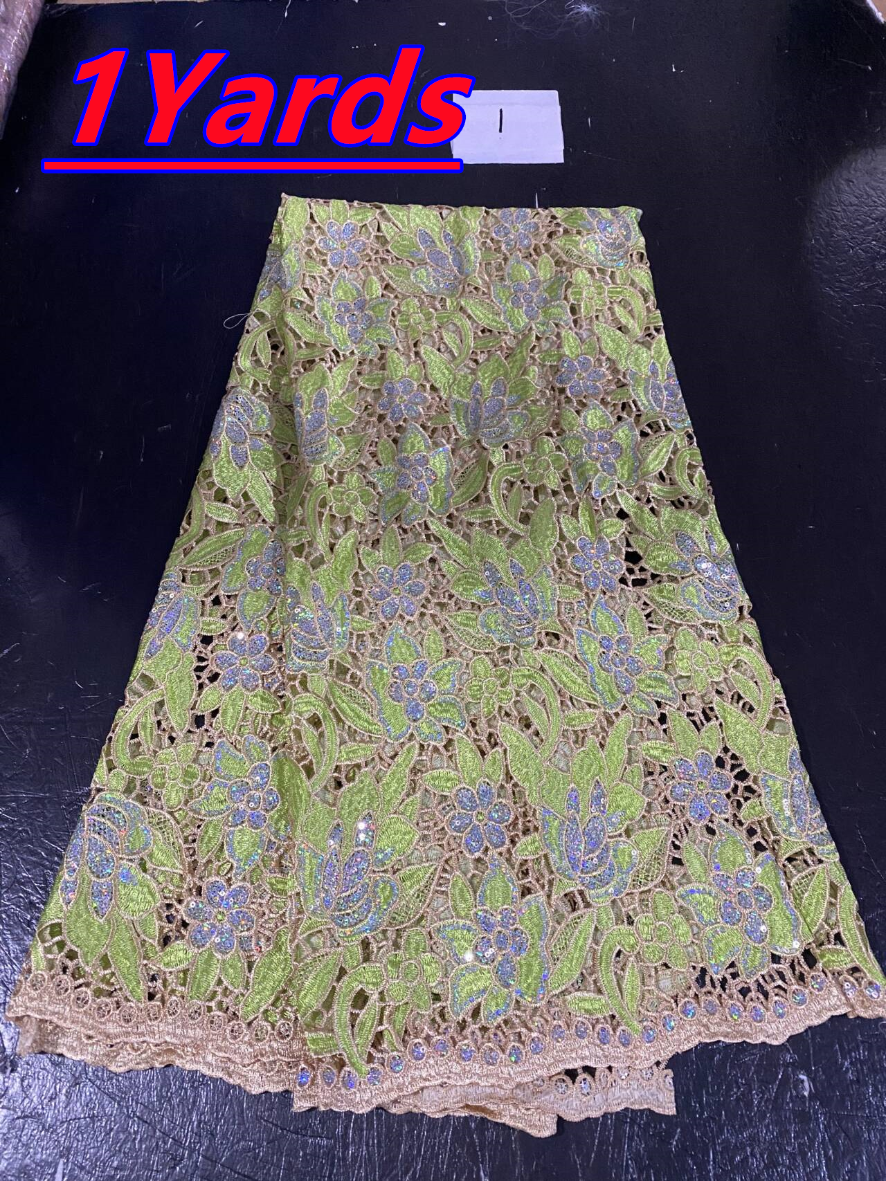 African Sequins Lace Fabrics F - مراجعة Glitter Tablecloth وسعره