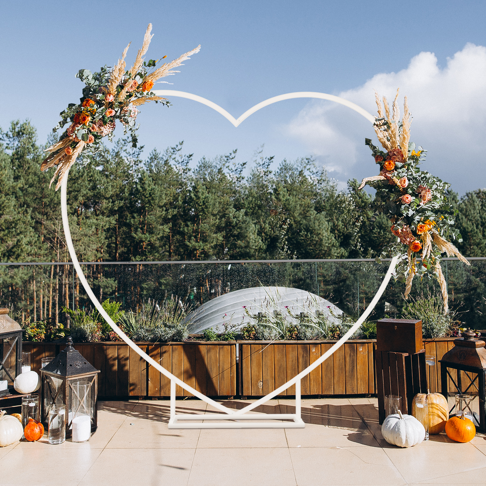 Heart Shaped White Metal Ballo - مراجعة Balloon Arch Kit وسعره