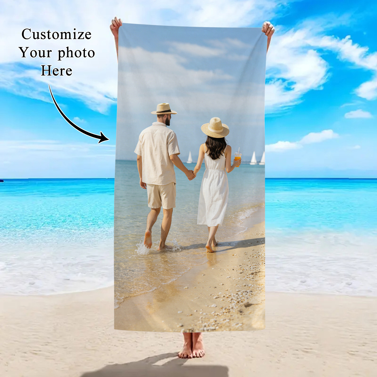 1pc Customized beach towels fo - مراجعة Event Party وسعره