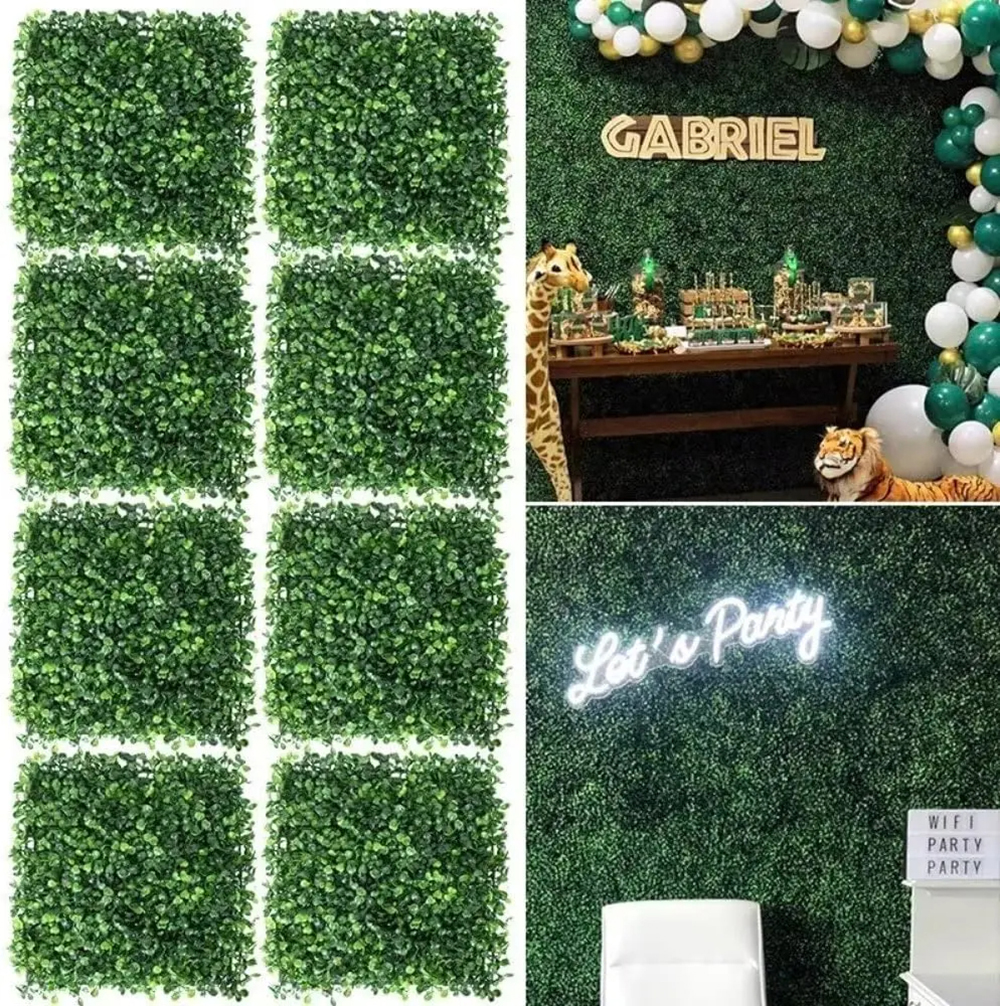 10 Pcs 25 CM Artificial Eucaly - مراجعة Flower Wall Panel وسعره