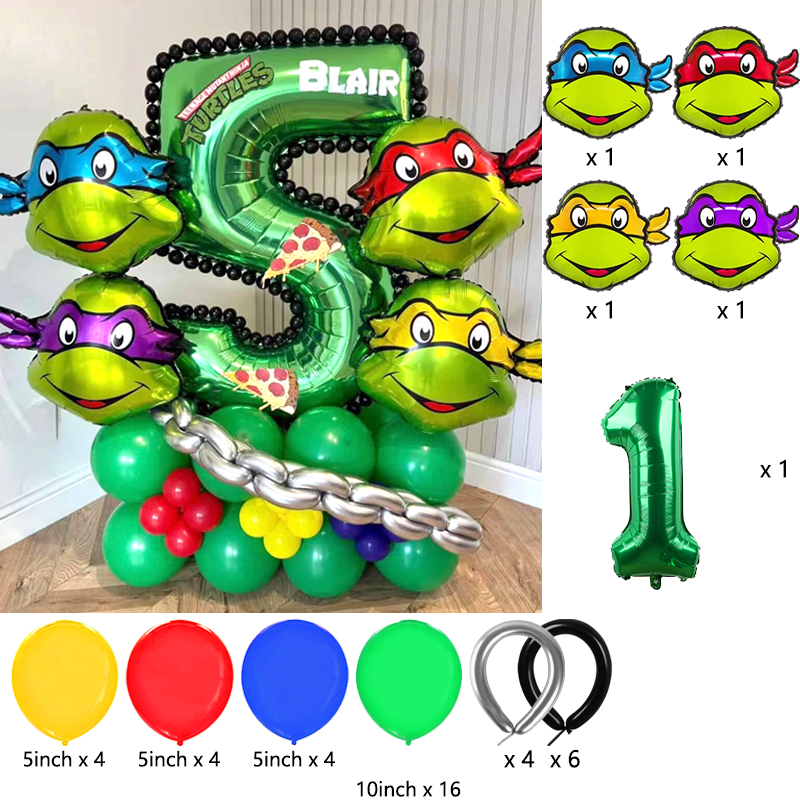 Ninja Turtles Themed Balloon A - مراجعة Balloon Arch Kit وسعره