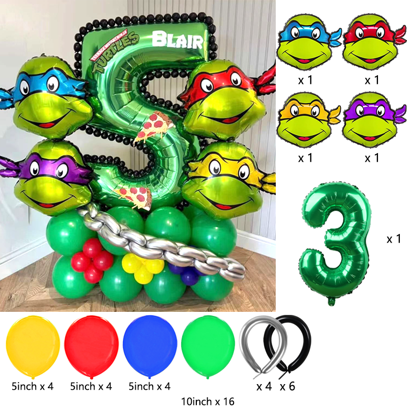 Ninja Turtles Themed Balloon A - مراجعة Balloon Arch Kit وسعره