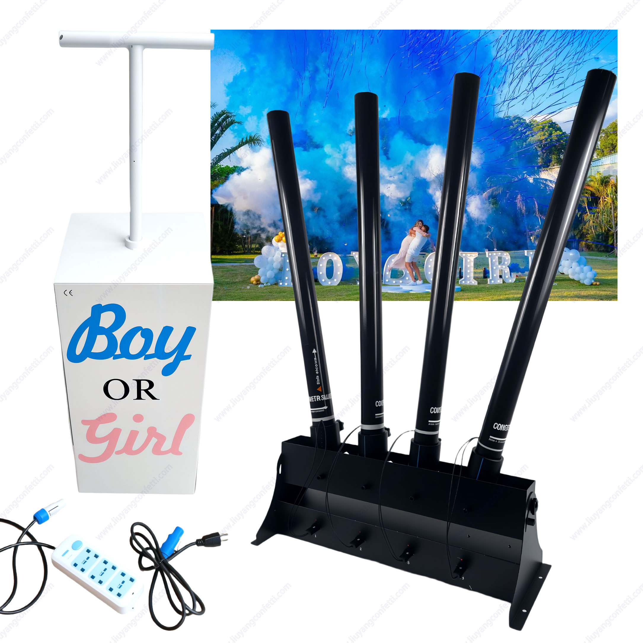 Electronic Spray Confetti Powd - مراجعة Confetti Cannon Tube وسعره