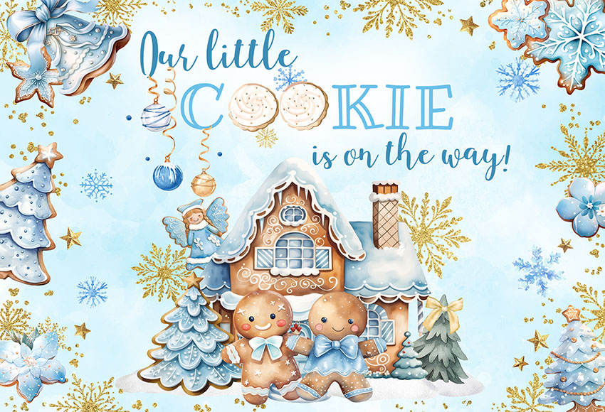 Christmas Gingerbread Baby Sho - مراجعة Dessert Table Backdrop وسعره