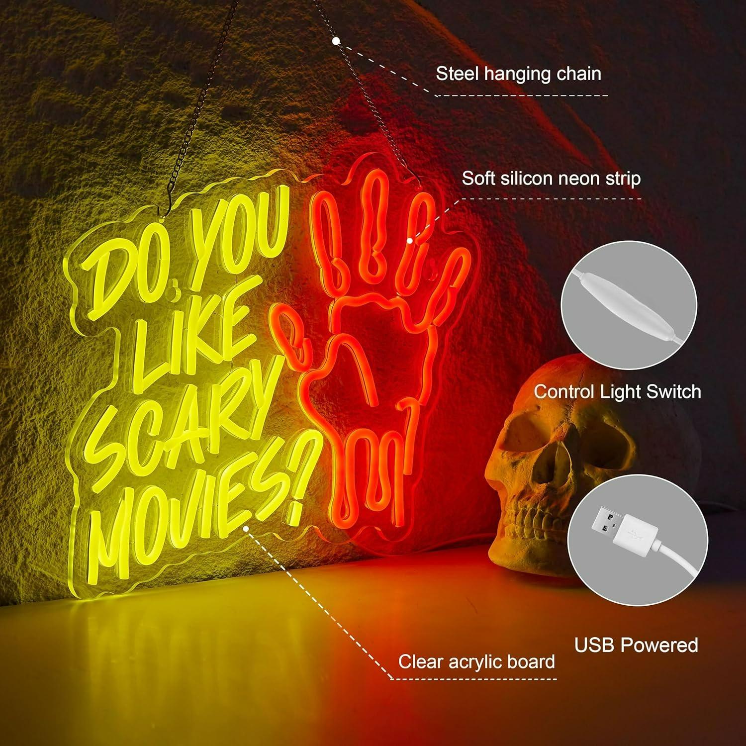 Do You Like Scary Movies Neon  - مراجعة Neon Sign Party وسعره