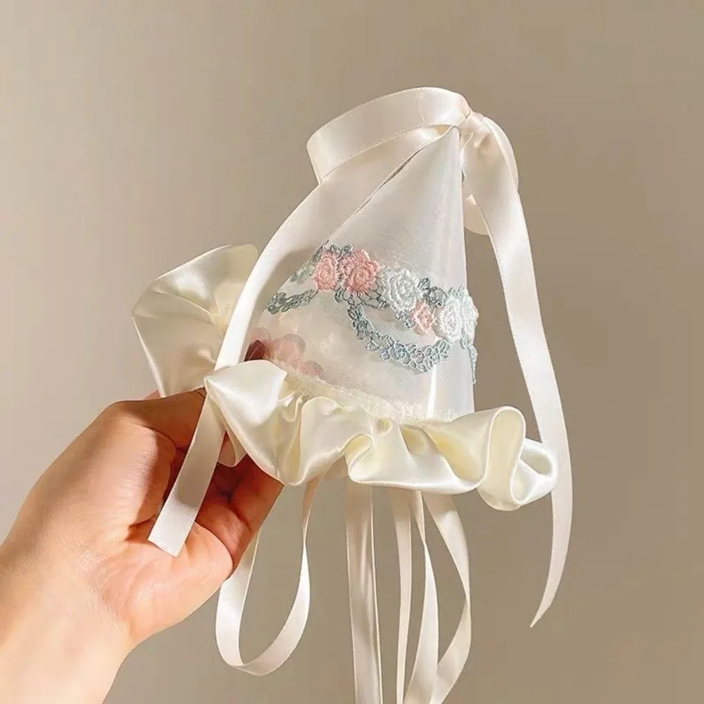 Cute Style Embroidery Mesh Bir - مراجعة Party Hat Cone وسعره