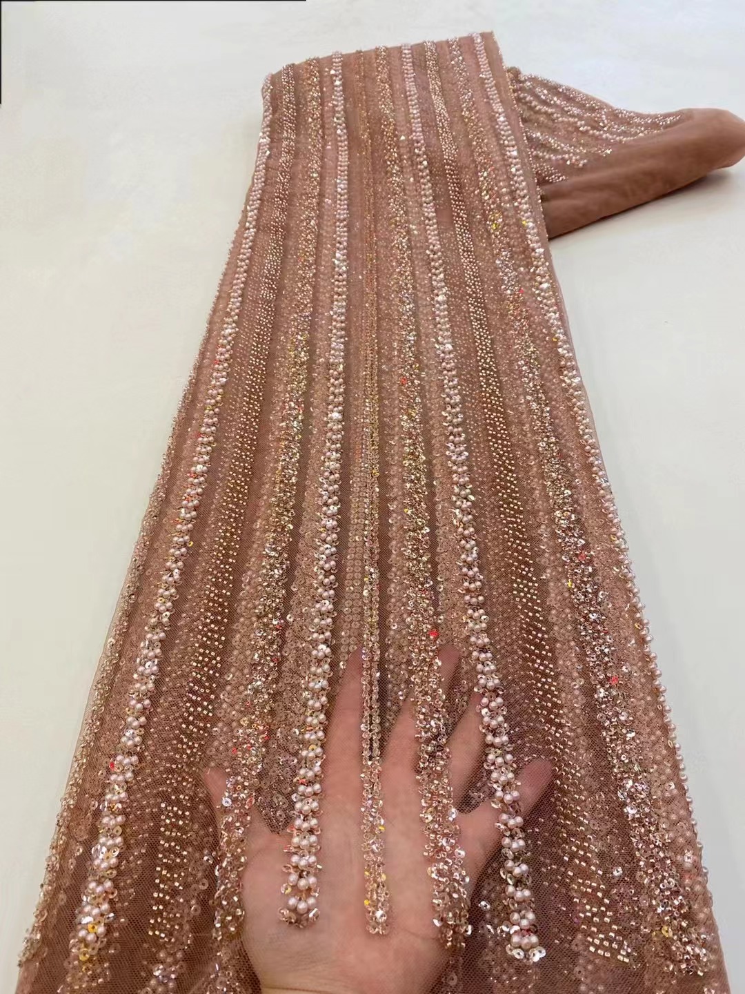 High Quality African Nigerian  - مراجعة Glitter Tablecloth وسعره