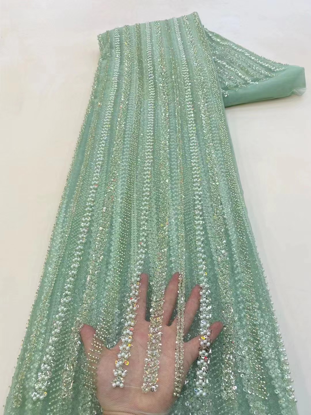 High Quality African Nigerian  - مراجعة Glitter Tablecloth وسعره