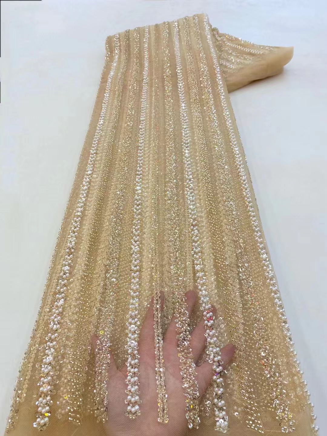 High Quality African Nigerian  - مراجعة Glitter Tablecloth وسعره