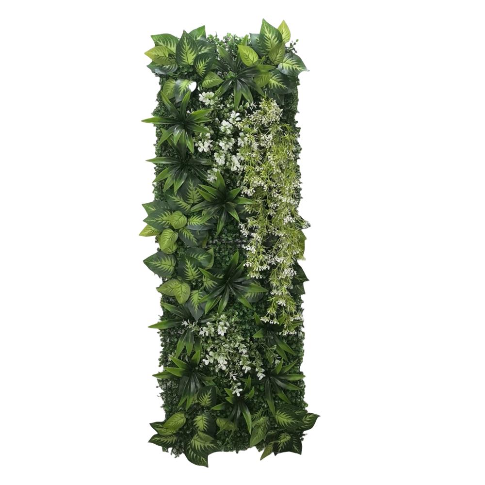 Home Decoration White Artifici - مراجعة Flower Wall Panel وسعره