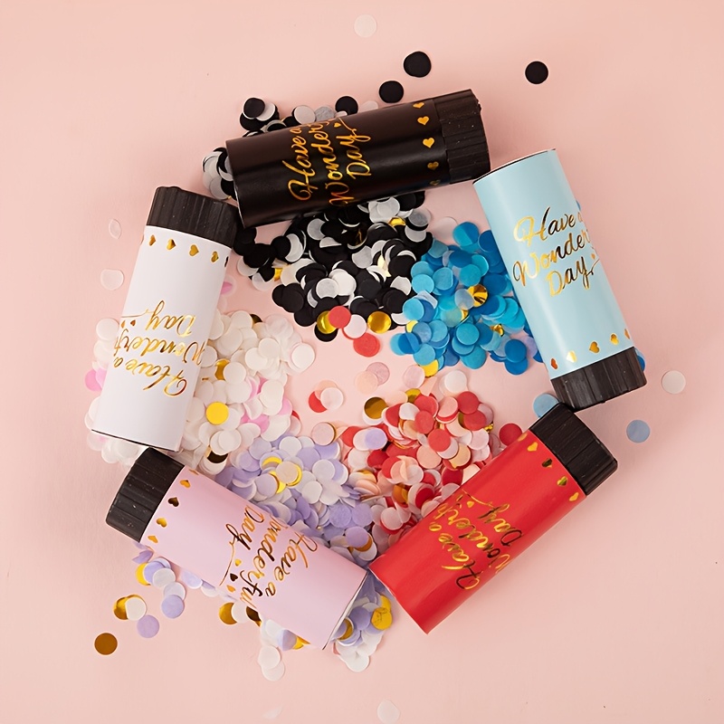 8 Colorful Confetti Hand-Twist - مراجعة Confetti Cannon Tube وسعره