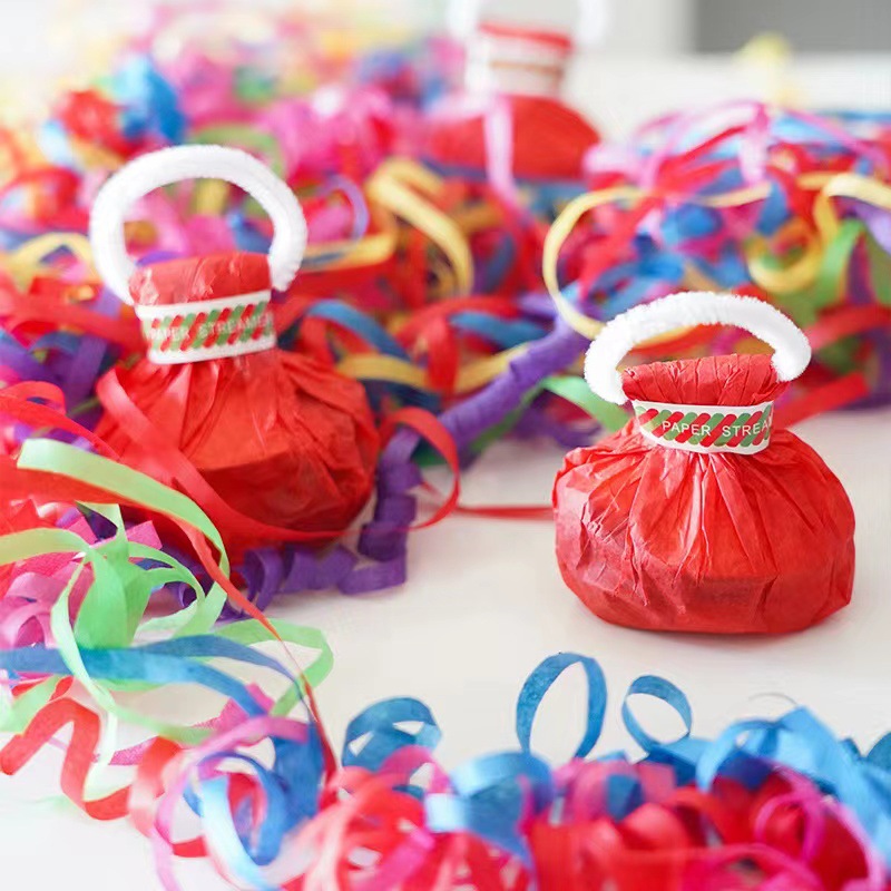 5-20pc Colorful Hand Throw Str - مراجعة Confetti Cannon Tube وسعره