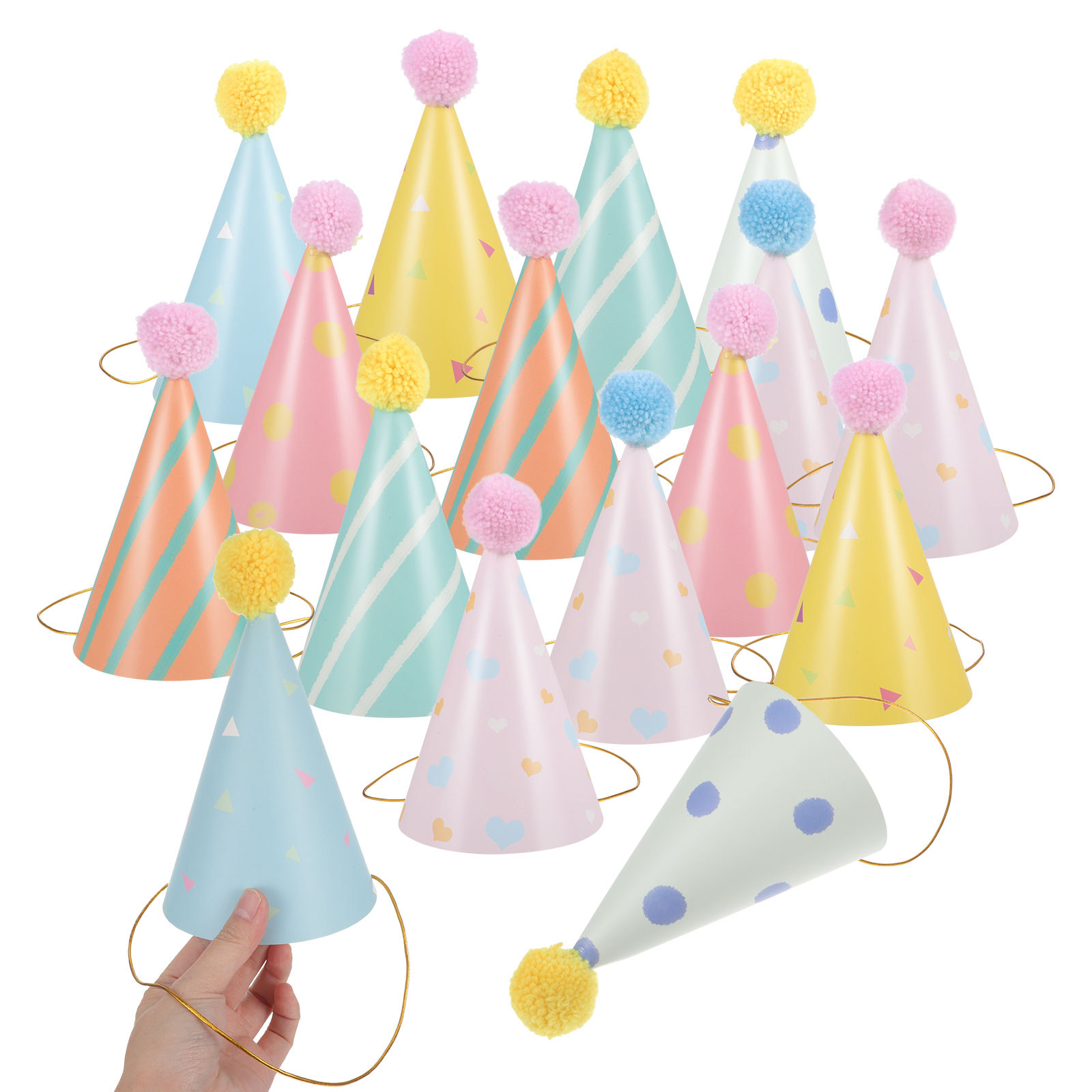 14Pcs Birthday Hats Paper Cone - مراجعة Party Hat Cone وسعره