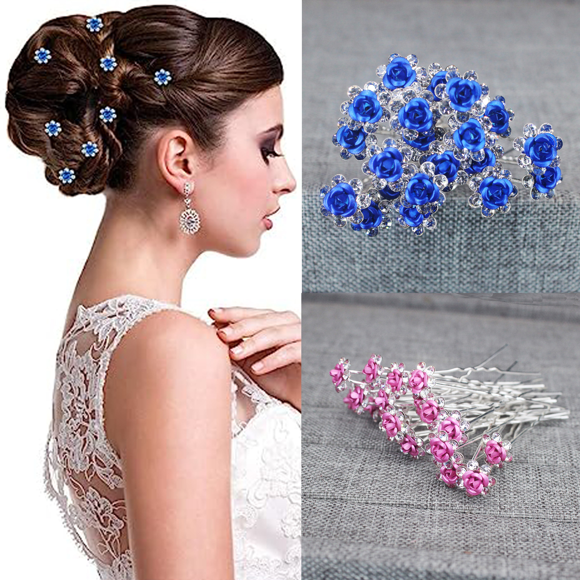 20PCS Rose Flower Rhinestone H - مراجعة Event Suppliers وسعره