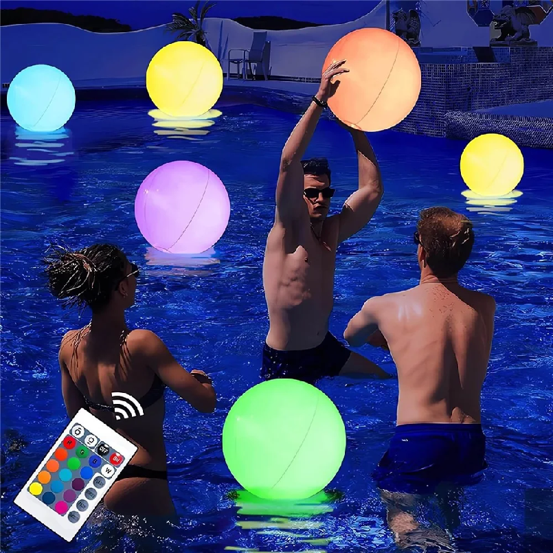 1pc 40CM Solar Powered Floatin - مراجعة Led Balloon Light وسعره